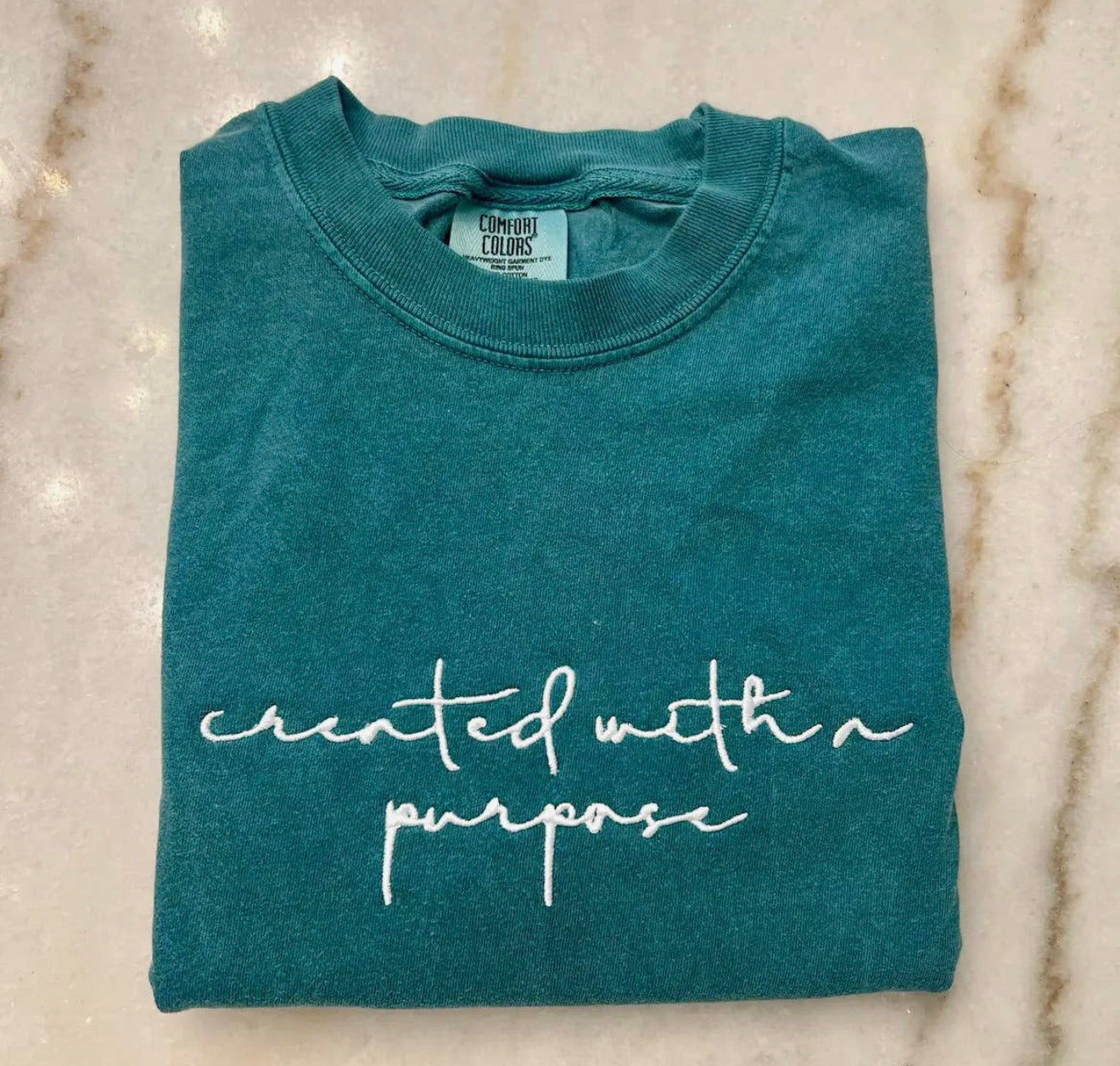 Created with Purposed Embroidered Tee