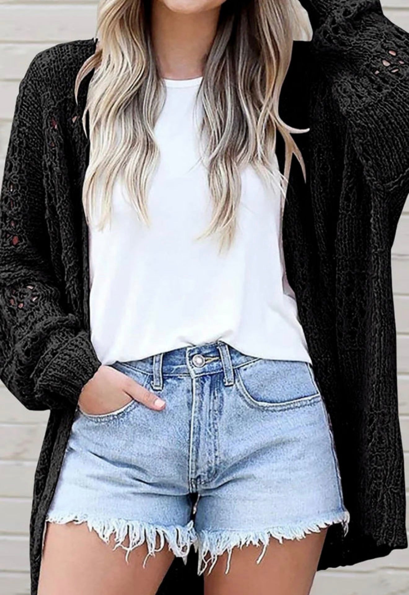 Black Knit Cardigan