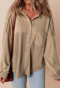 Tan Textured Shacket