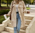 Khaki Teddy Long Coat