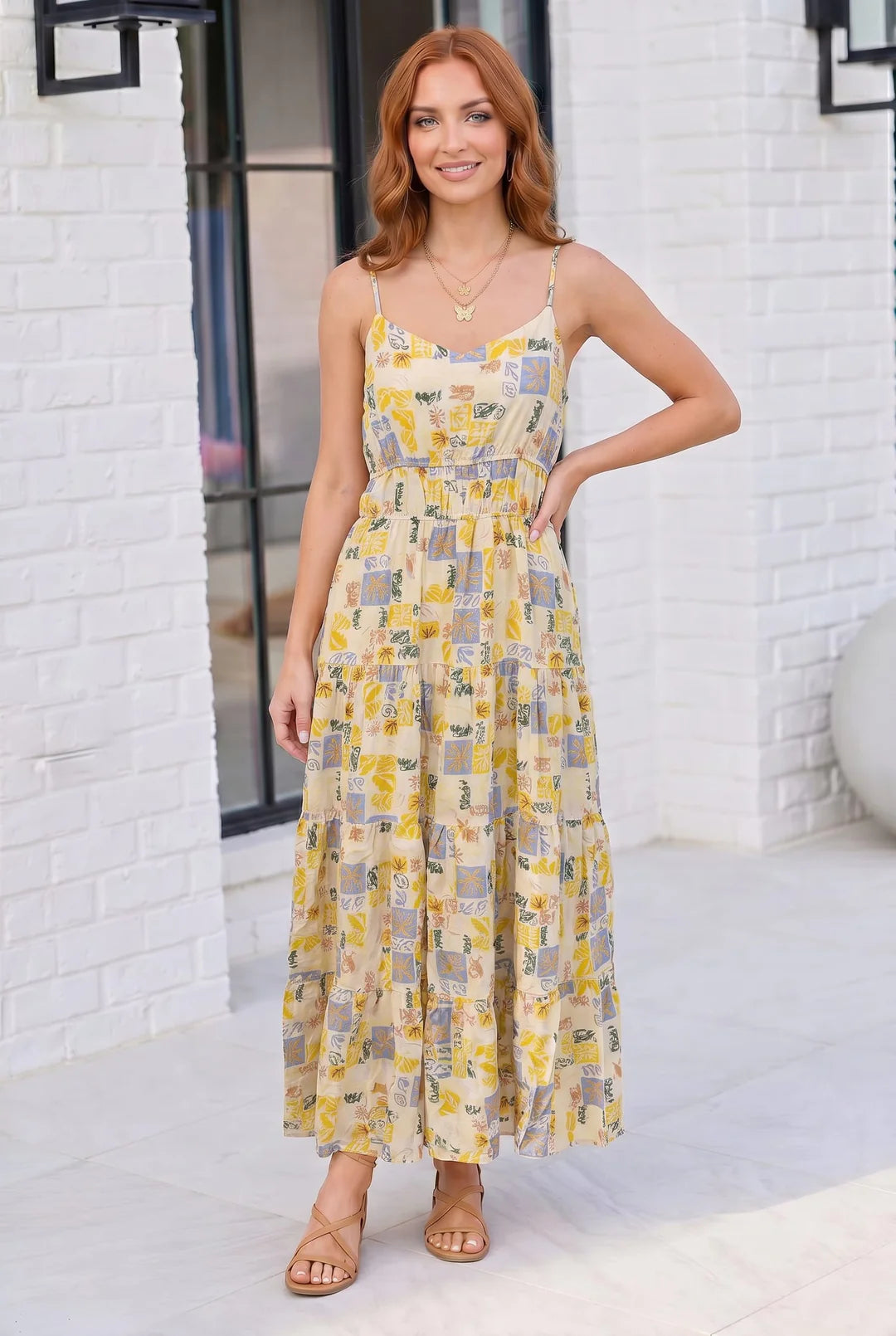 Patchwork Tiered Dress