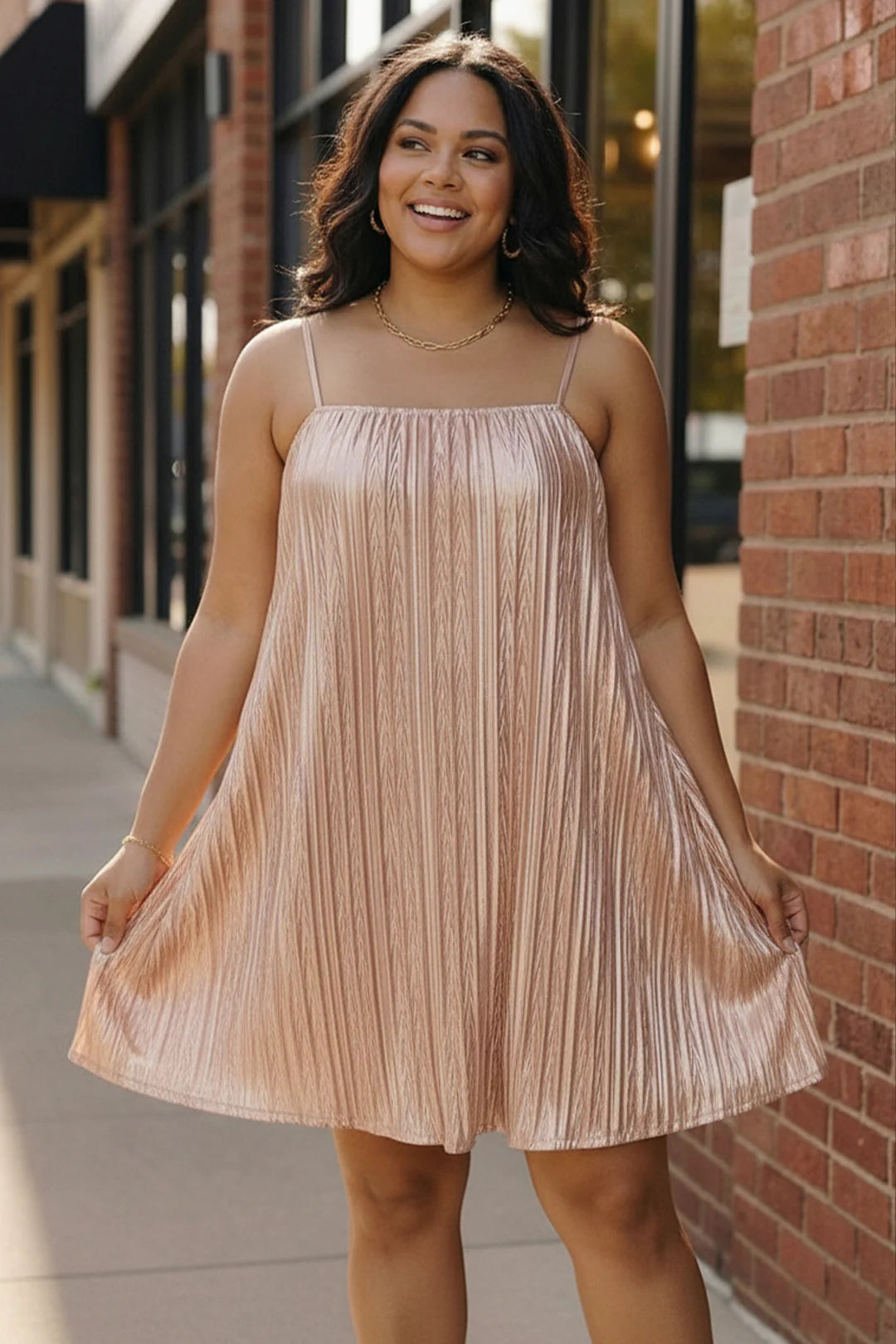 Champagne Velvet Dress