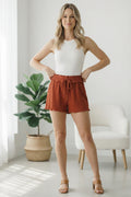 Red Rust Tie Shorts